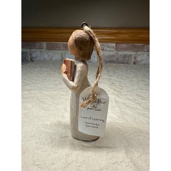 Willow Tree "Love Of Learning" Angel Ornament Figurine Carved Look Susan Lordi - Picture 2 of 16